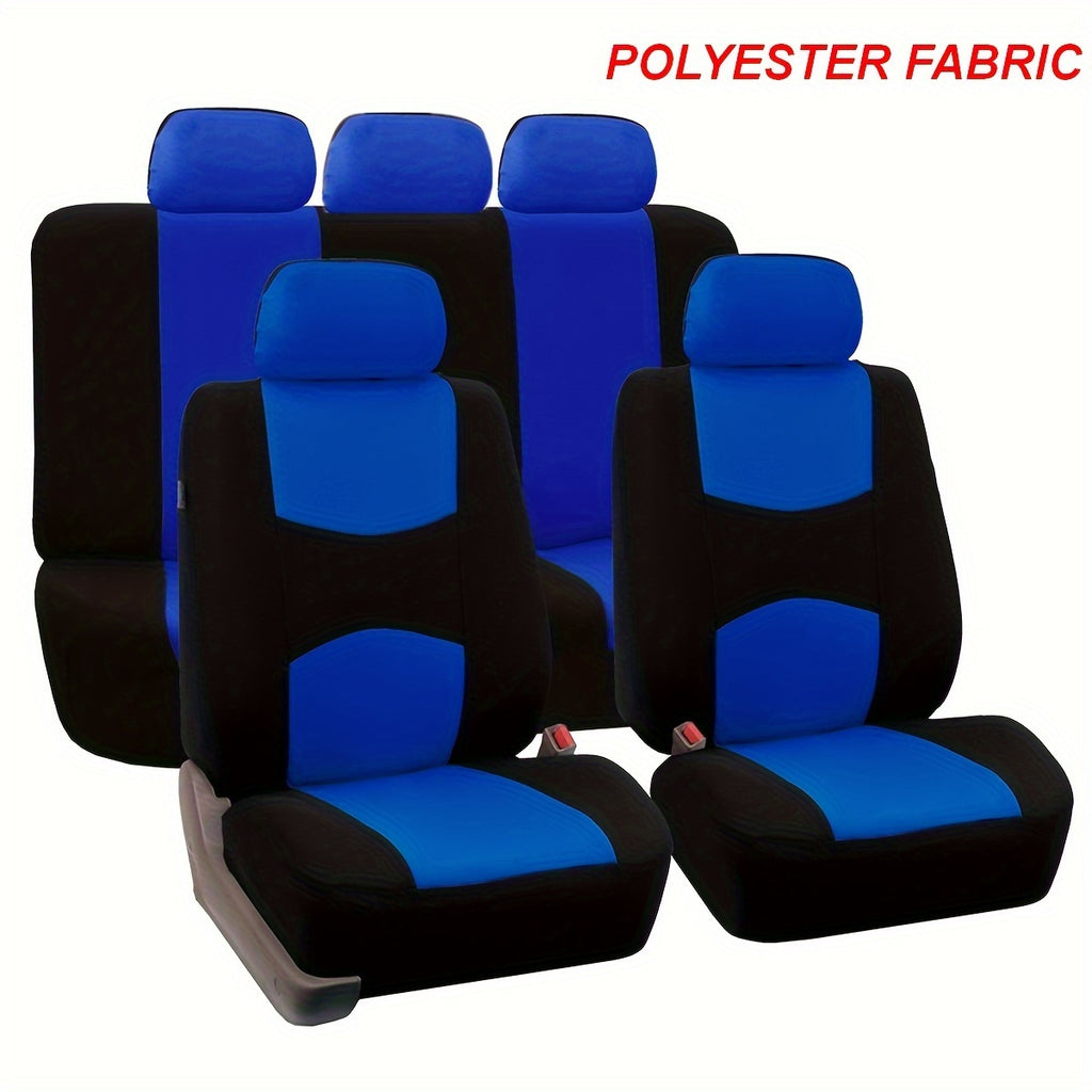 Upgrade Your Car Interior With A Universal Fit 5-Seat Polyester Car Seat Cover Set