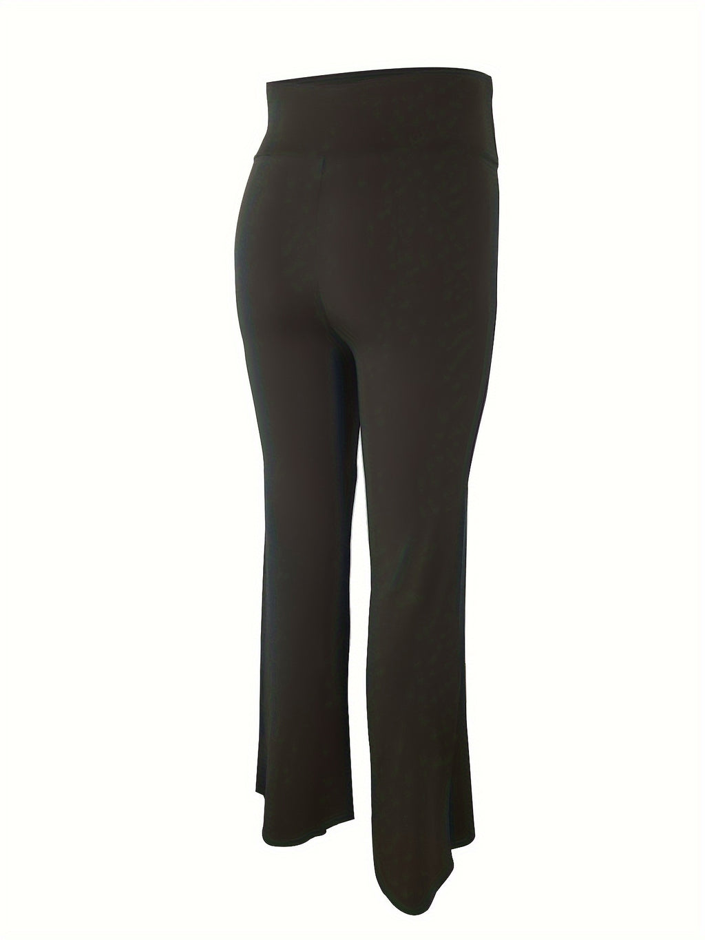 Women's Maternity Solid Flared Pants Slim Fit Pants For Fall Winter, Pregnant Women's Clothing