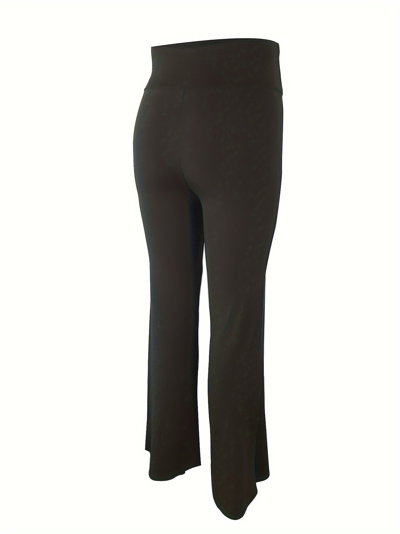 Women's Maternity Solid Flared Pants Slim Fit Pants For Fall Winter, Pregnant Women's Clothing