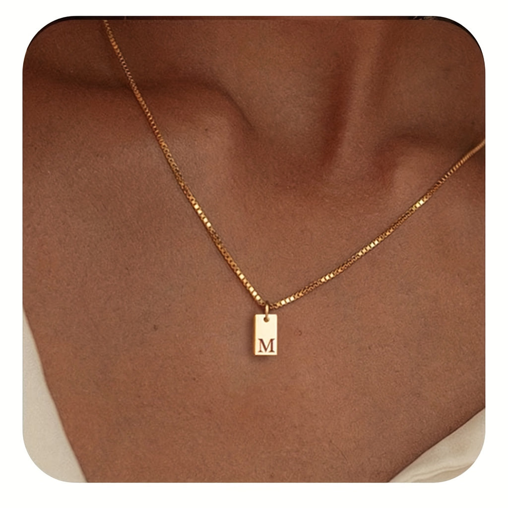 Initials Necklace for Women - 14k Golden Plated Delicate Monogram Pendant, Name Jewelry Gift for Valentine's Day, Everyday Elegance & Year-Round Wear, Necklace, Elegant Accessory, Luxurious Appearance