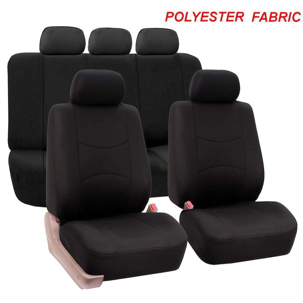 Upgrade Your Car Interior With A Universal Fit 5-Seat Polyester Car Seat Cover Set