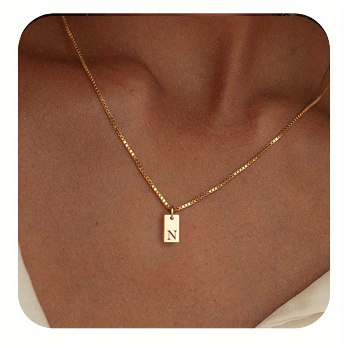 Initials Necklace for Women - 14k Golden Plated Delicate Monogram Pendant, Name Jewelry Gift for Valentine's Day, Everyday Elegance & Year-Round Wear, Necklace, Elegant Accessory, Luxurious Appearance