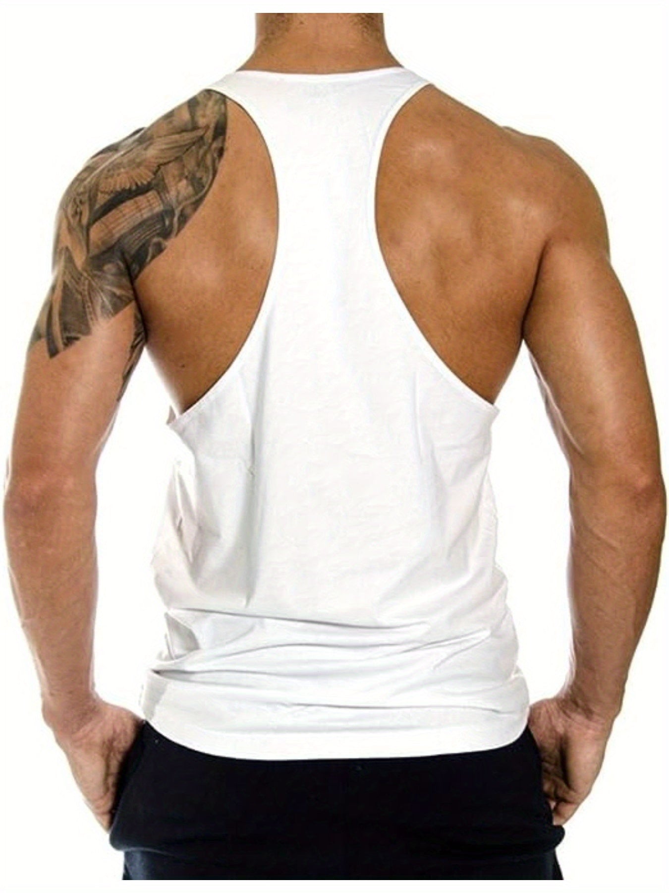 Creative Smile Face Print Men's Quick Dry Moisture-Wicking Breathable Racerback Tops Athletic Gym Bodybuilding Muscle Men Sports Sleeveless Vest For Workout Running Training Men's Clothes