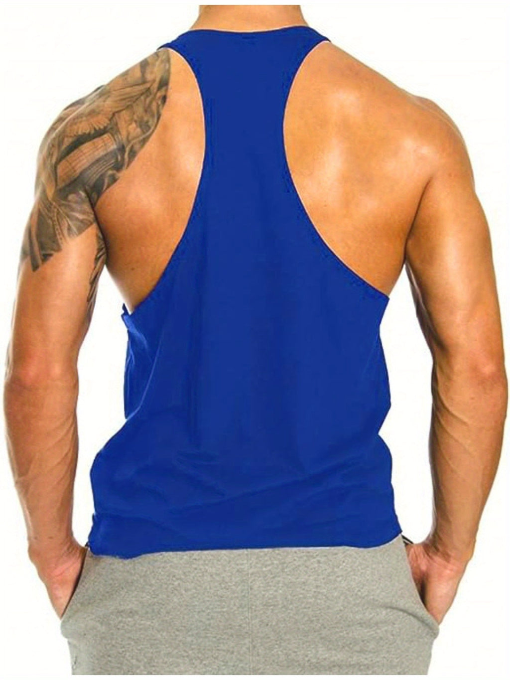 Creative Smile Face Print Men's Quick Dry Moisture-Wicking Breathable Racerback Tops Athletic Gym Bodybuilding Muscle Men Sports Sleeveless Vest For Workout Running Training Men's Clothes