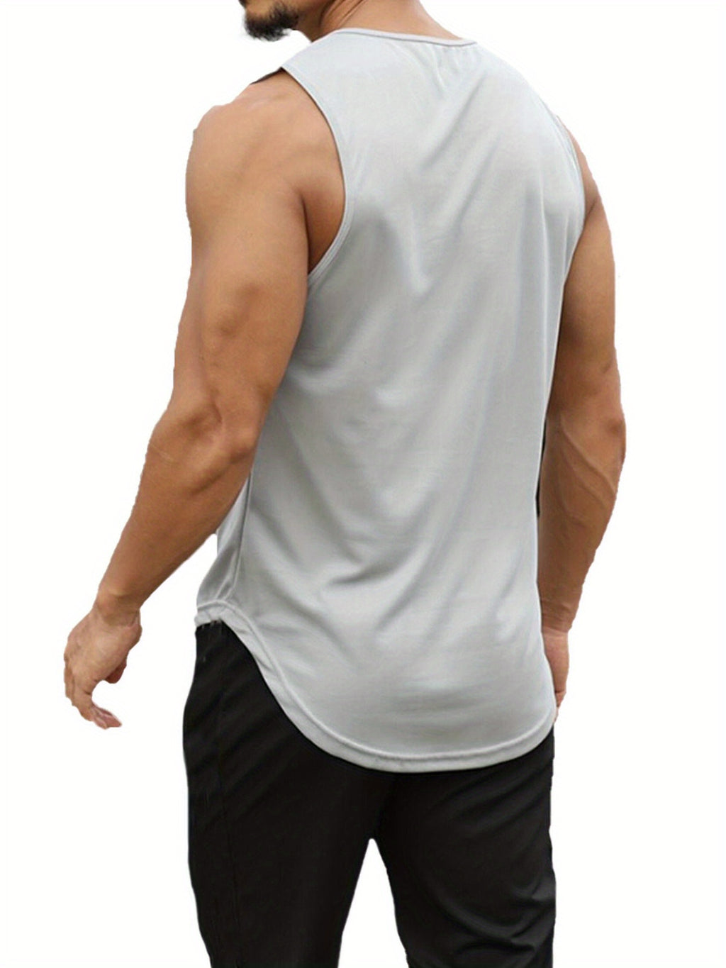PUSH YOUR SELF Print Men's Quick Dry Moisture-Wicking Breathable Tank Tops Athletic Gym Bodybuilding Sports Sleeveless Shirts For Workout Running Training Men's Clothes