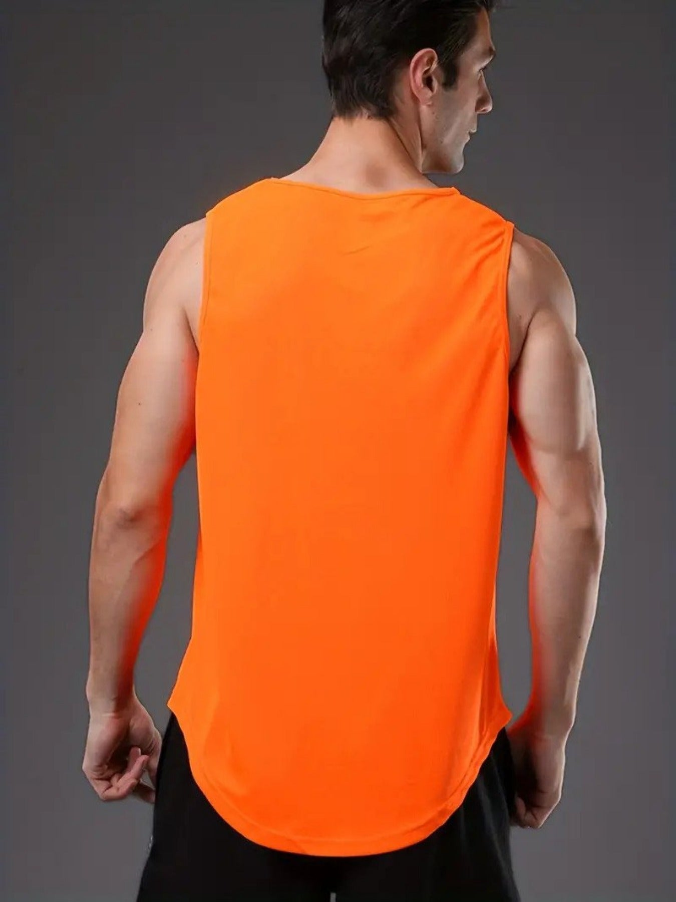 PUSH YOUR SELF Print Men's Quick Dry Moisture-Wicking Breathable Tank Tops Athletic Gym Bodybuilding Sports Sleeveless Shirts For Workout Running Training Men's Clothes