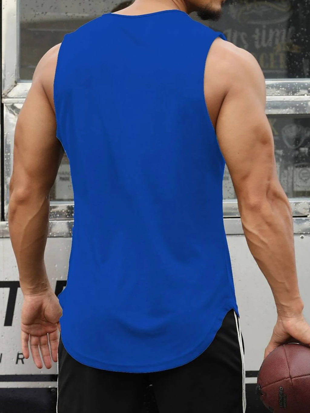 PUSH YOUR SELF Print Men's Quick Dry Moisture-Wicking Breathable Tank Tops Athletic Gym Bodybuilding Sports Sleeveless Shirts For Workout Running Training Men's Clothes