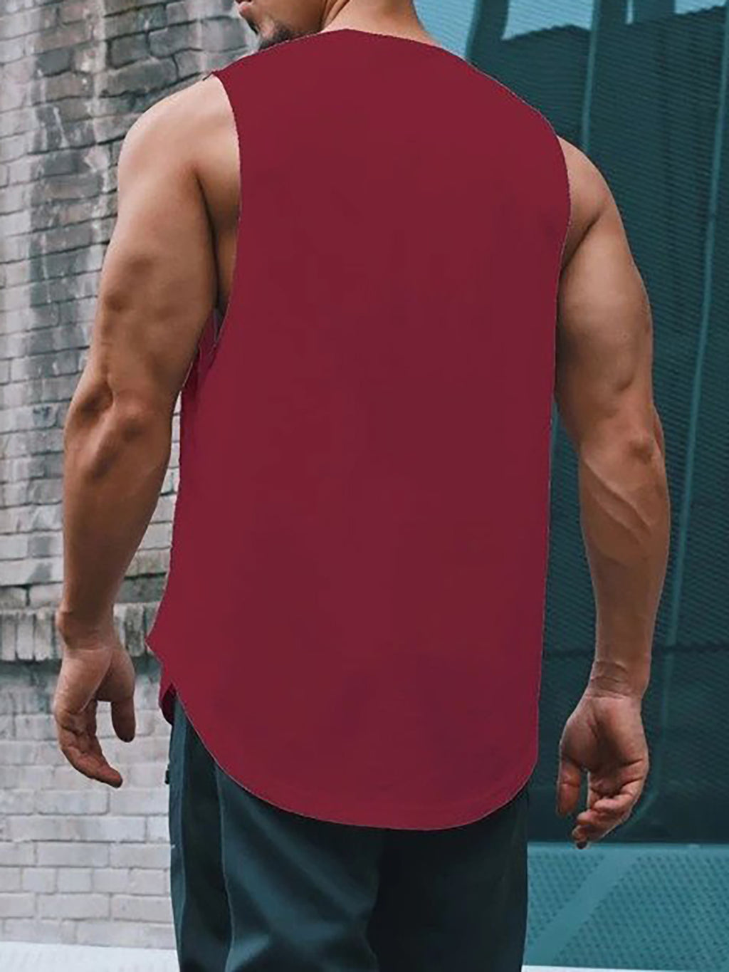 PUSH YOUR SELF Print Men's Quick Dry Moisture-Wicking Breathable Tank Tops Athletic Gym Bodybuilding Sports Sleeveless Shirts For Workout Running Training Men's Clothes