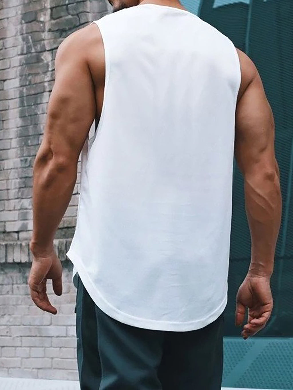 PUSH YOUR SELF Print Men's Quick Dry Moisture-Wicking Breathable Tank Tops Athletic Gym Bodybuilding Sports Sleeveless Shirts For Workout Running Training Men's Clothes
