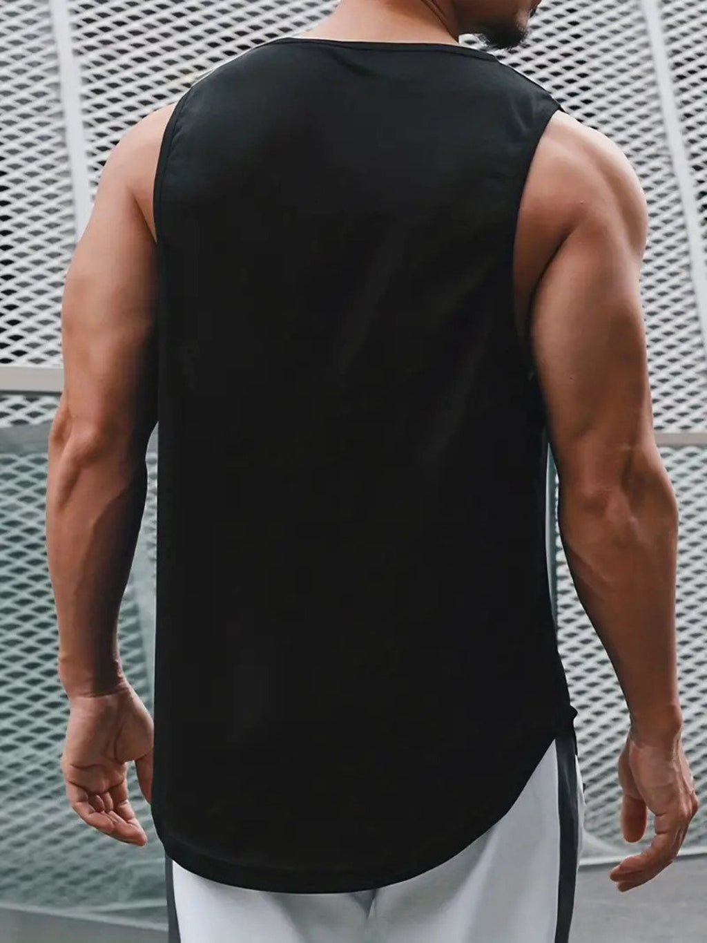PUSH YOUR SELF Print Men's Quick Dry Moisture-Wicking Breathable Tank Tops Athletic Gym Bodybuilding Sports Sleeveless Shirts For Workout Running Training Men's Clothes