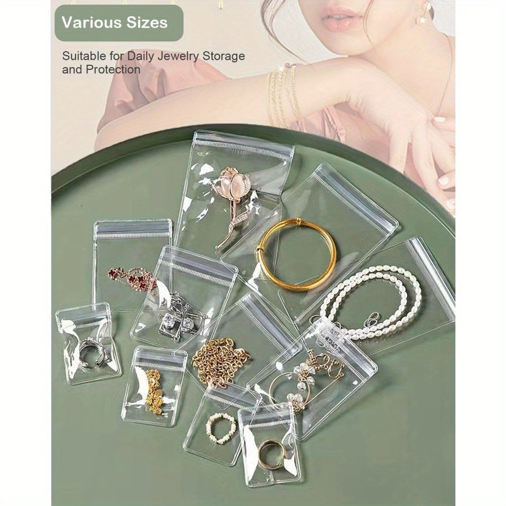 Briartw 3-in-1 Acrylic Jewelry Organizer with 60 Portable Bags - Plastic Storage Box for Earrings, Rings, Necklaces, Bracelets - Travel-Friendly Jewelry Organizer with Dividers