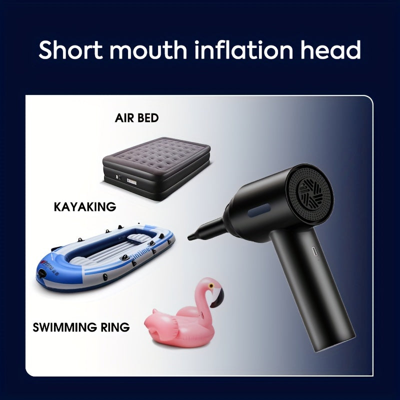 3 In 1 Compressed Air Duster, 60000RPM Cordless Dust Blower, 6000mAh Rechargeable Battery, 15000PA, Suitable For Room/Car/Keyboard Cleaning