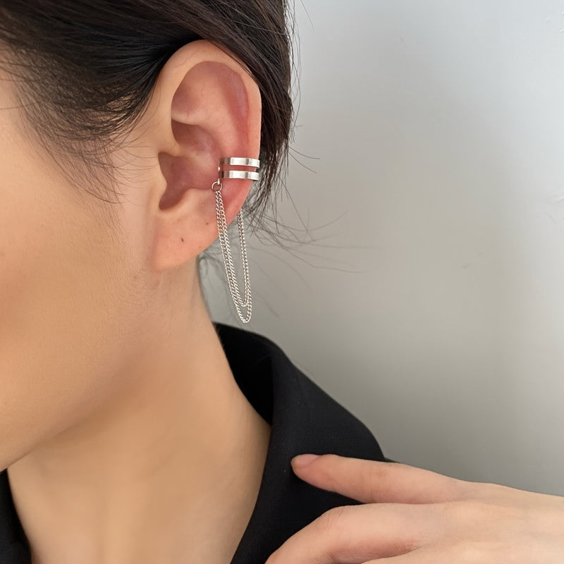 1-6 Pcs, C-shaped Earrings, Simple Personality Ear Cuff Alloy Jewelry Classic Female Ear Accessories For Women Daily Party Wear