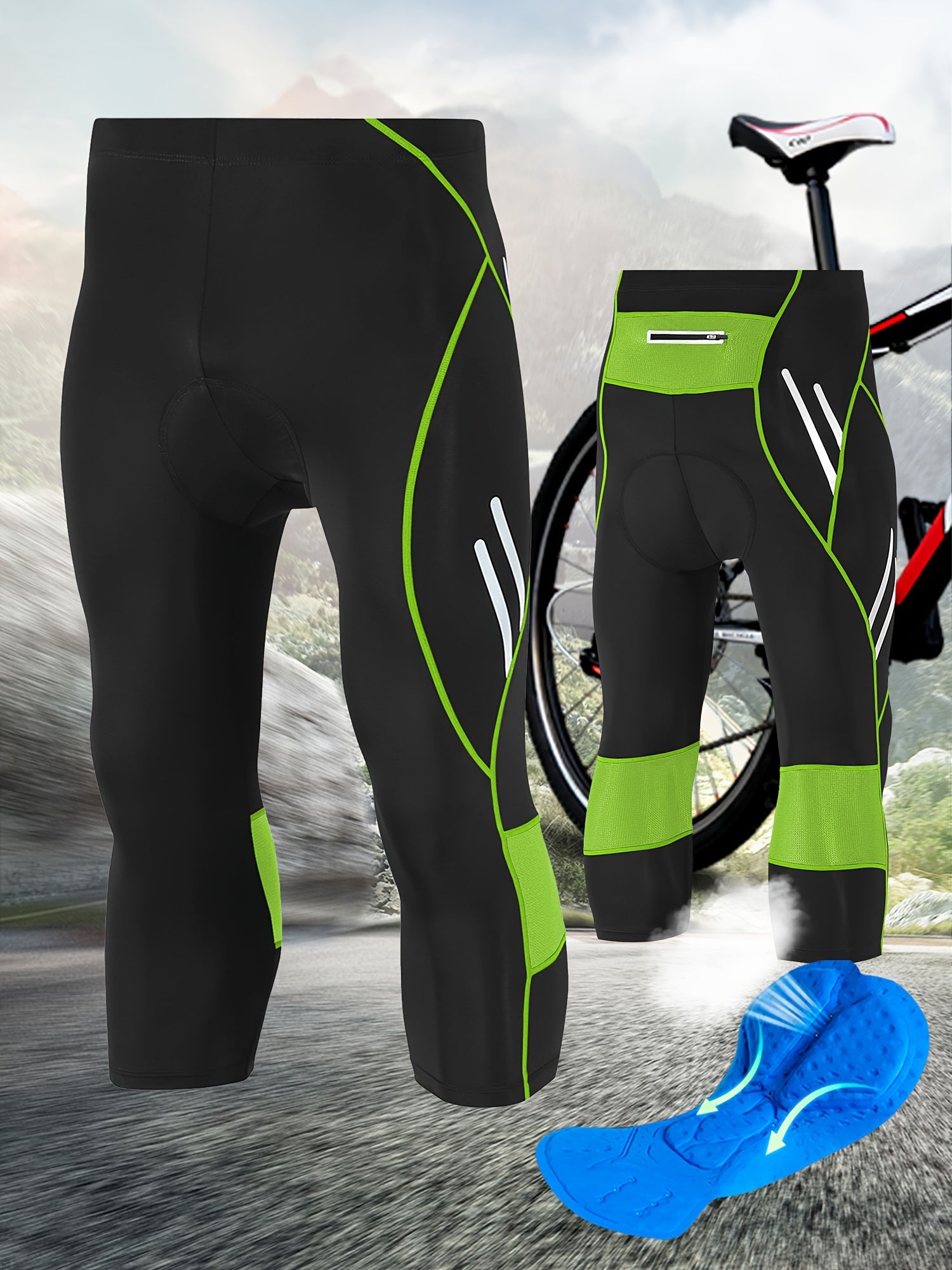 Men's Cycling Bike Pants: Padded, Quick Dry & Breathable Leggings Trousers For Comfort & Performance