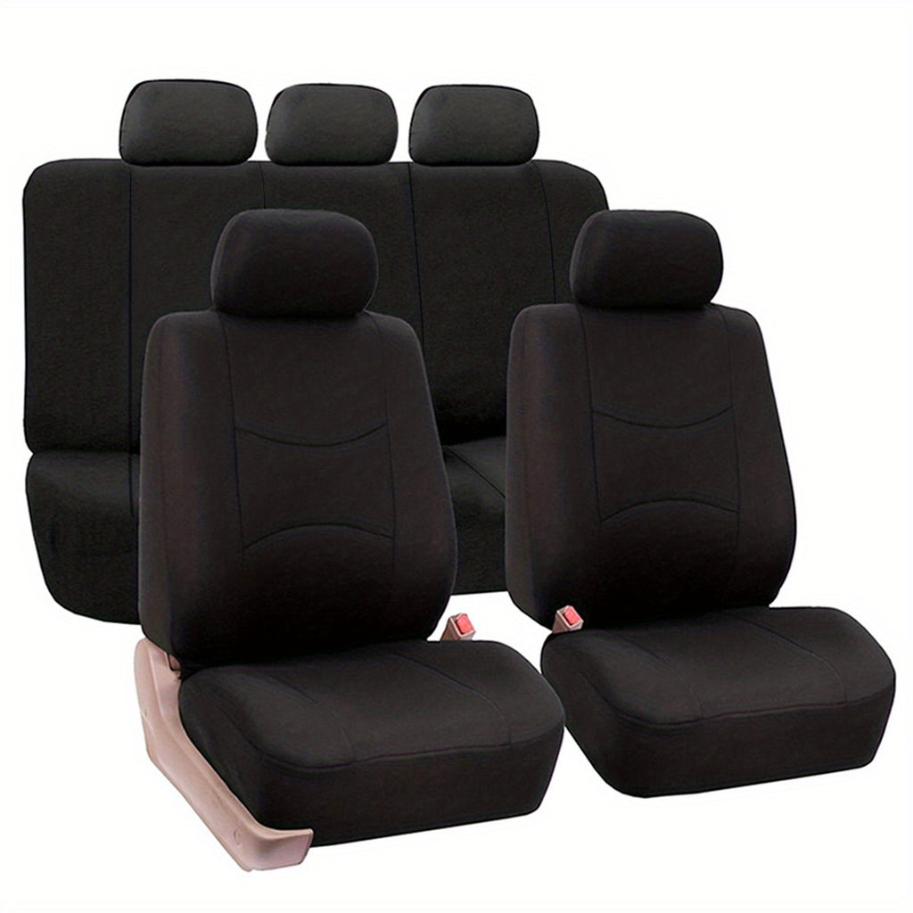 Upgrade Your Car Interior With A Universal Fit 5-Seat Polyester Car Seat Cover Set
