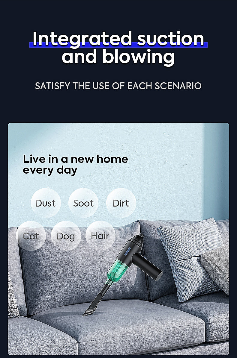 3 In 1 Compressed Air Duster, 60000RPM Cordless Dust Blower, 6000mAh Rechargeable Battery, 15000PA, Suitable For Room/Car/Keyboard Cleaning