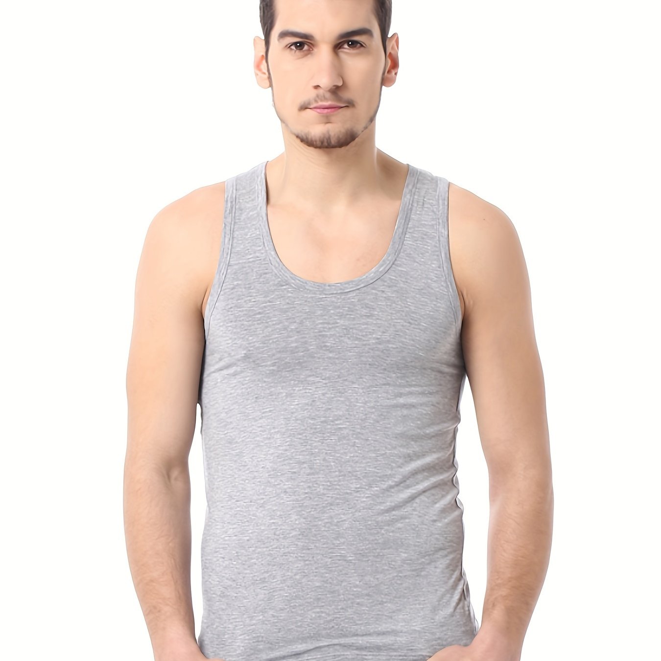 Men's Cotton Casual Breathable Comfy Sleeveless Tank Tops, Sports Vest, Men's Summer Clothes Outfits, Men's Undershirts Tops