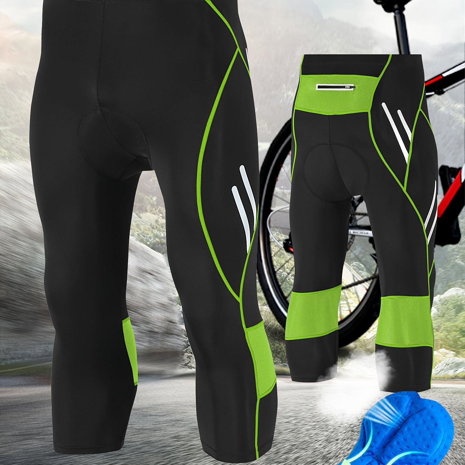 Men's Cycling Bike Pants: Padded, Quick Dry & Breathable Leggings Trousers For Comfort & Performance