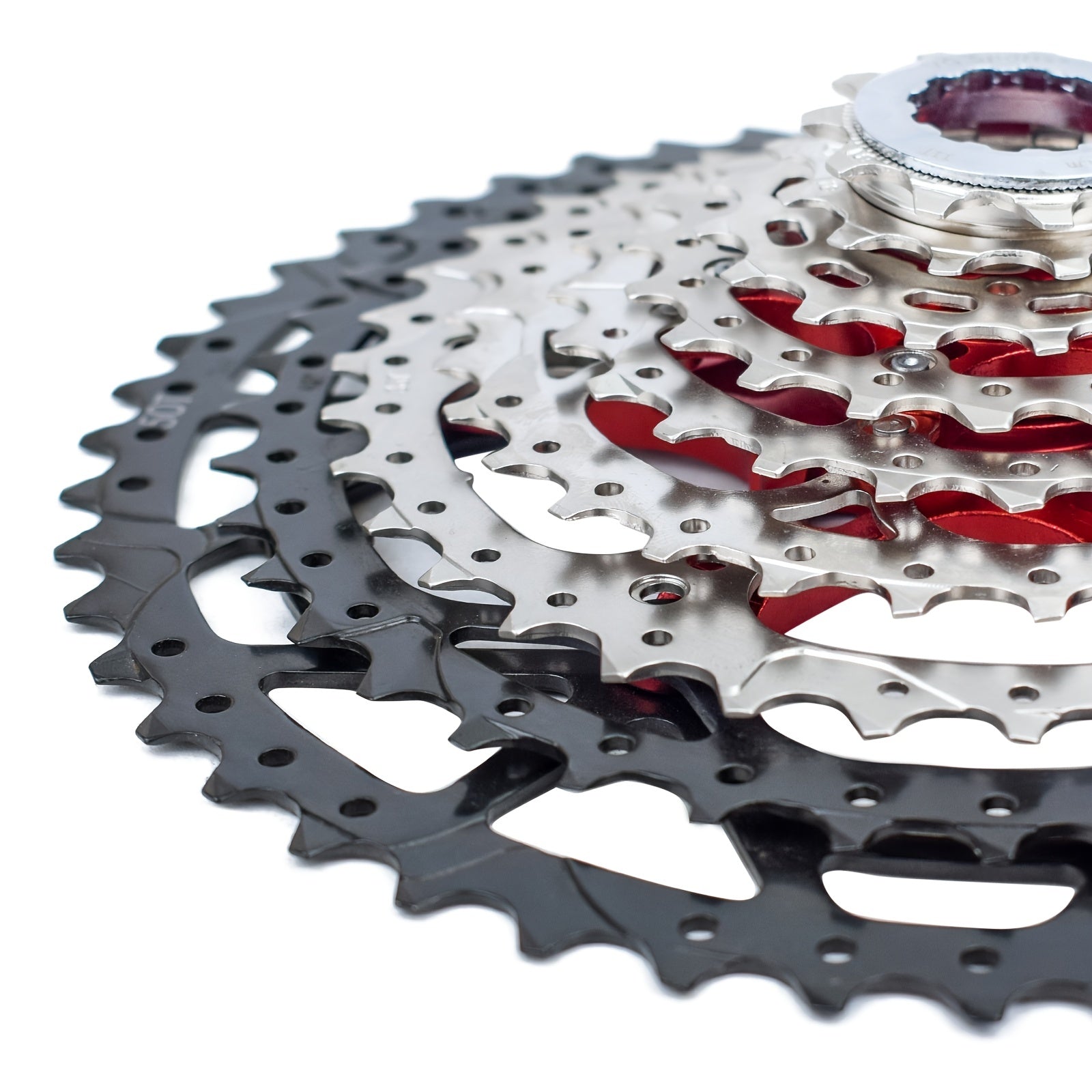 VG Sports Ultralight MTB Bike Cassette Freewheel - 8-12 Speeds, Aluminum Brackets, Silver/Black Color, Lightweight & Durable