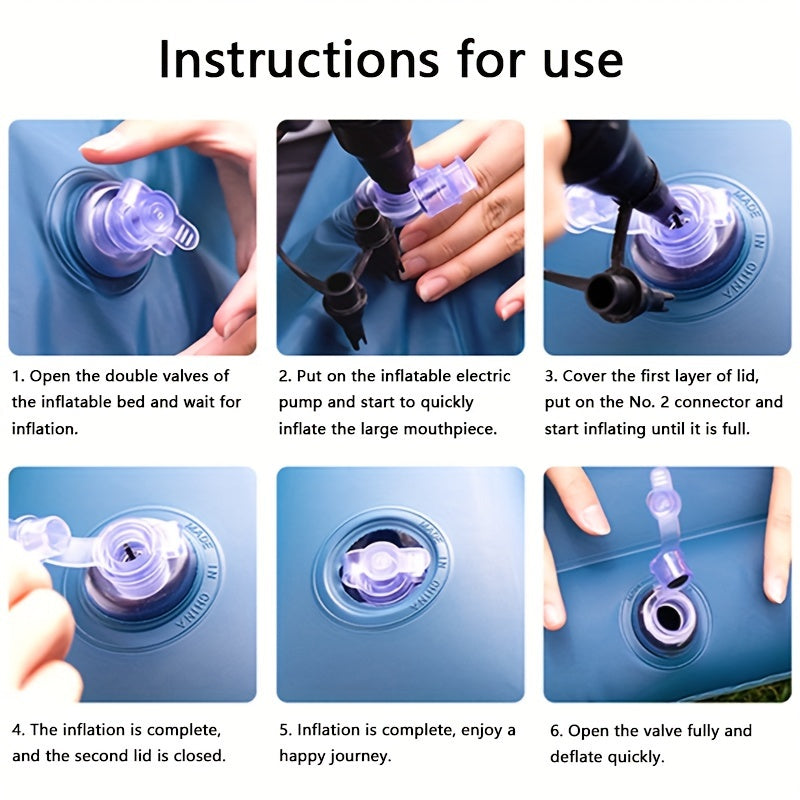 Portable Inflatable Car Bed - Soft, Comfortable PVC RV Mattress with Quilted Design, Easy to Carry, Fits Most Vehicles, Blue