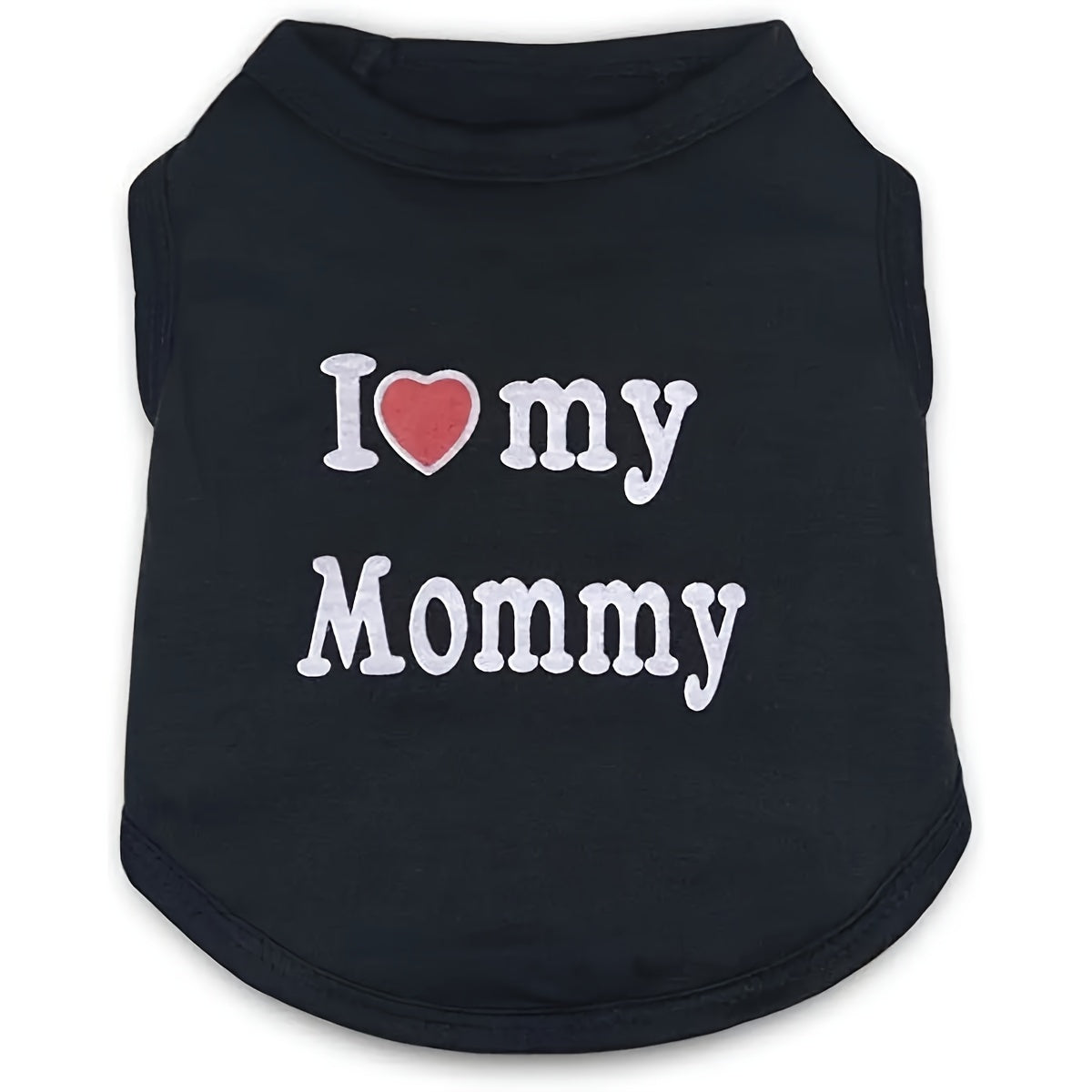 "I Love My Mommy" Letter Graphic Puppy Small Dogs Vest T-Shirt Summer Sleeveless Tank Top Pet Apparel Clothes