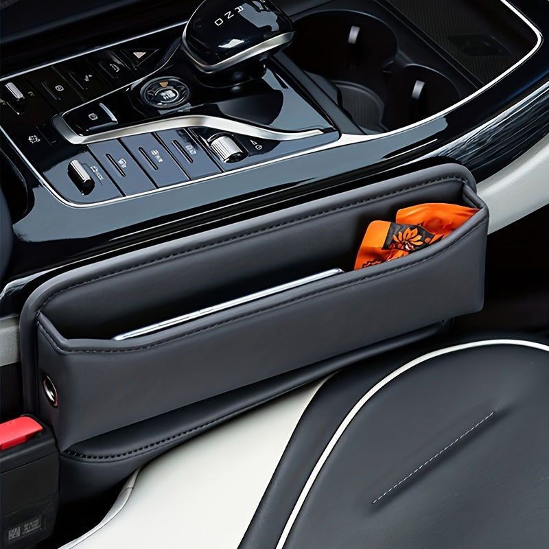 1pc Car Seat Gap Storage Box PU Leather Organizer Multifunction Pocket for Phone Coins Wallet Auto Accessories