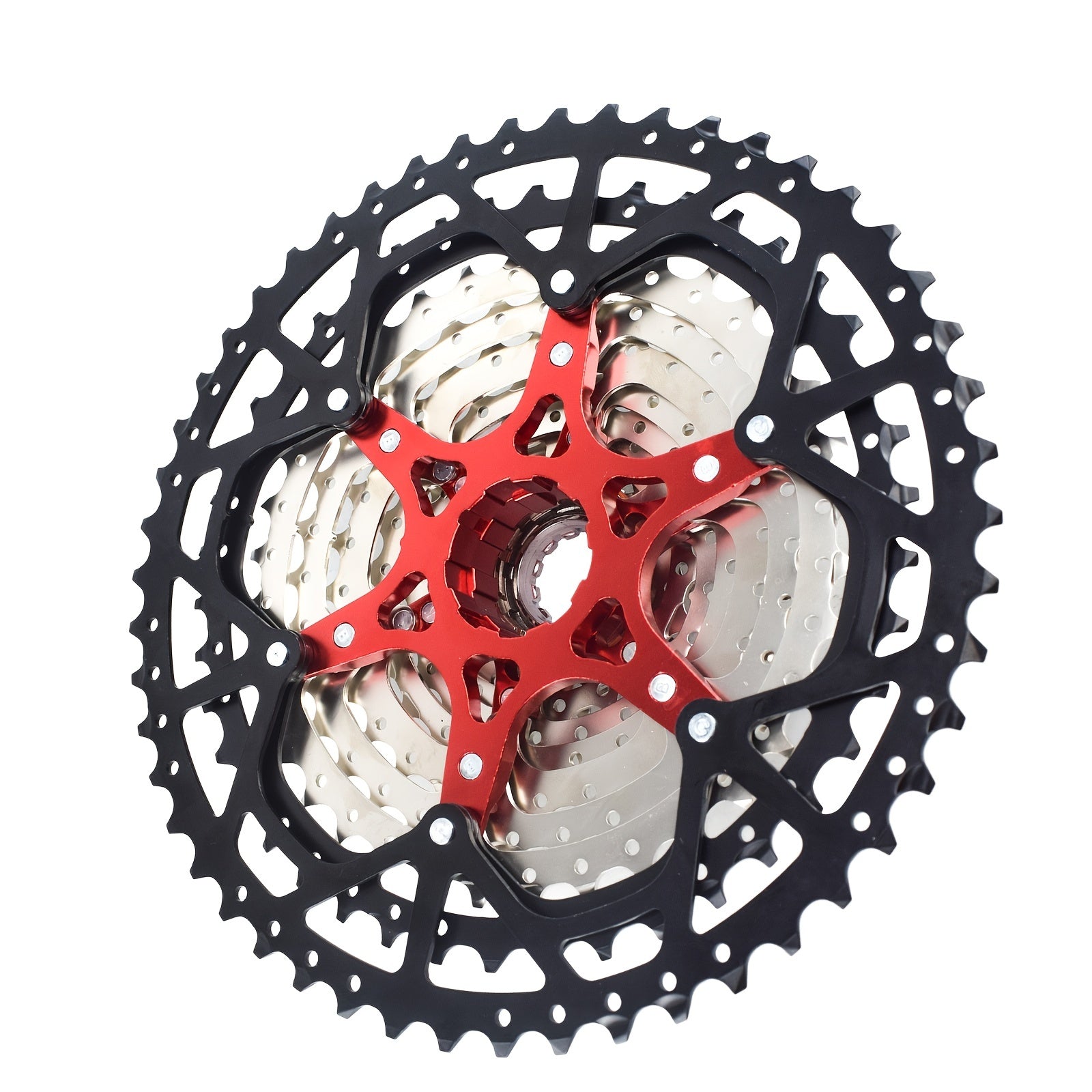 VG Sports Ultralight MTB Bike Cassette Freewheel - 8-12 Speeds, Aluminum Brackets, Silver/Black Color, Lightweight & Durable