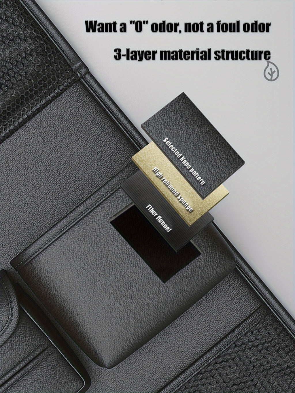 PU Leather Car Seat Back Hanging Storage Bag, Car Storage Bag With Folding Table, Multi-functional Storage Bag, Car Accessories