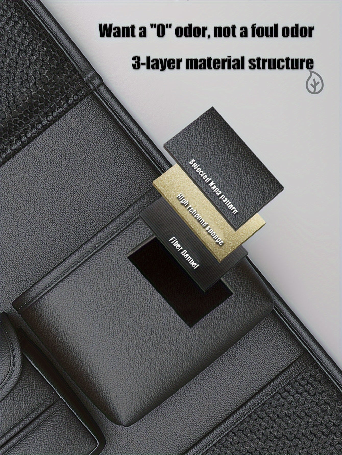 PU Leather Car Seat Back Hanging Storage Bag, Car Storage Bag With Folding Table, Multi-functional Storage Bag, Car Accessories