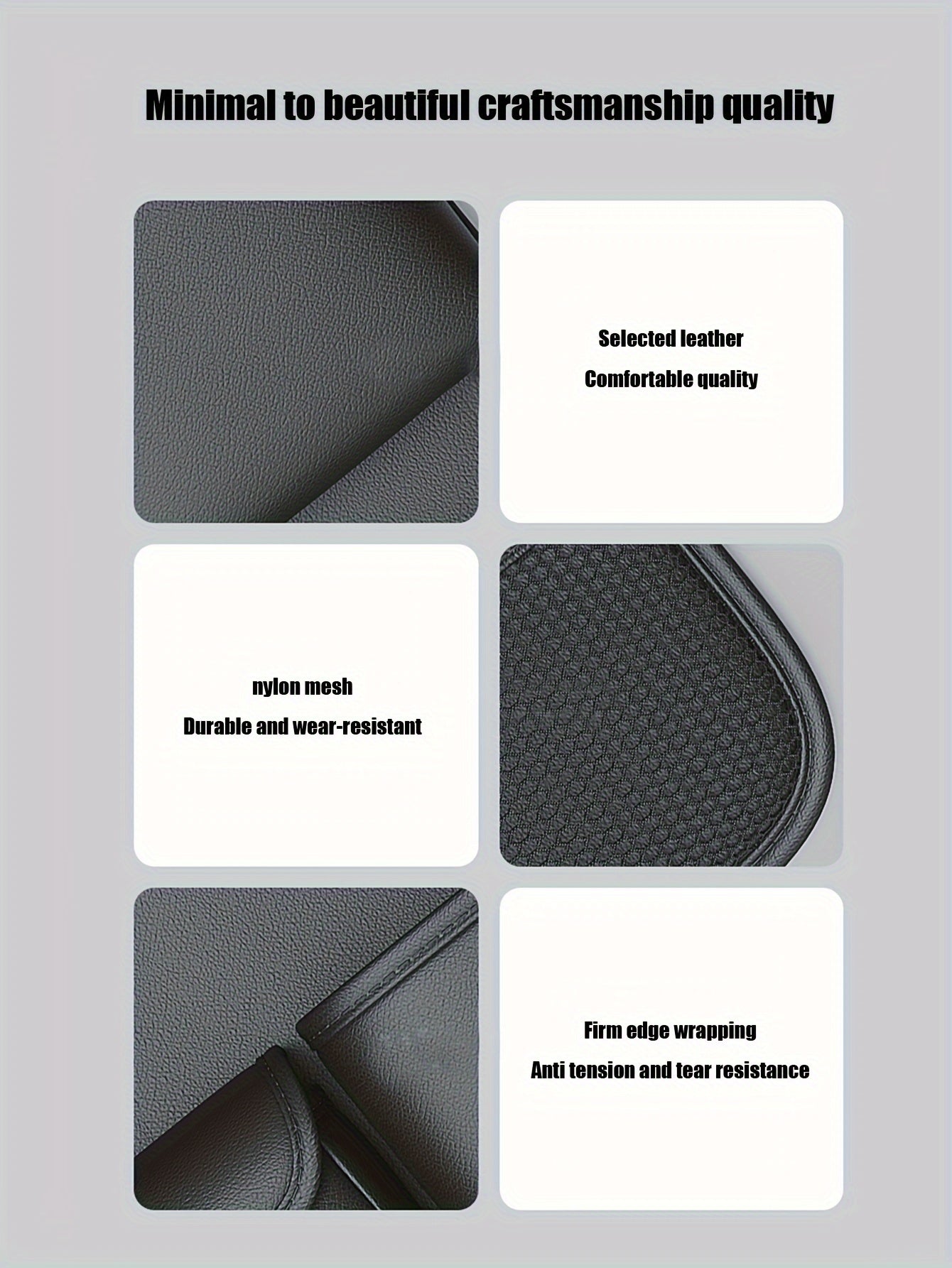 PU Leather Car Seat Back Hanging Storage Bag, Car Storage Bag With Folding Table, Multi-functional Storage Bag, Car Accessories