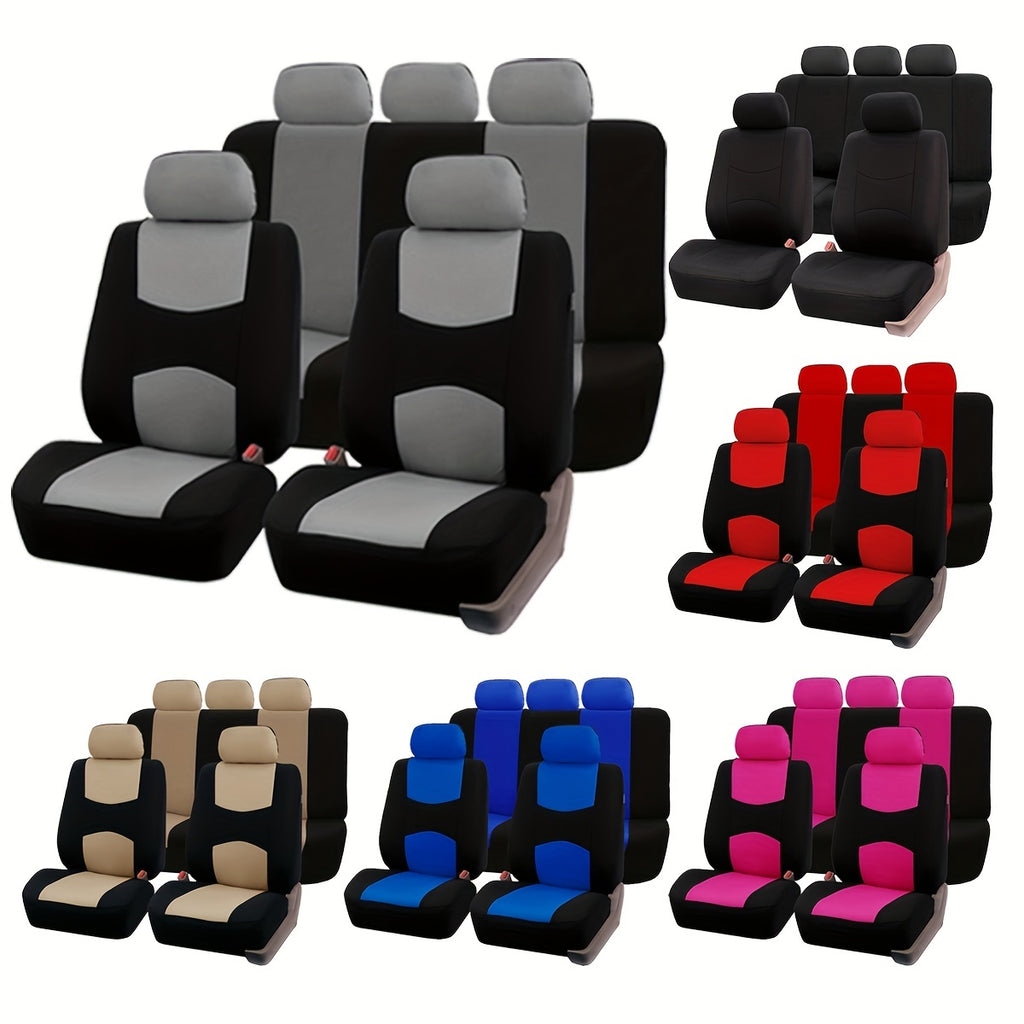 Upgrade Your Car Interior With A Universal Fit 5-Seat Polyester Car Seat Cover Set