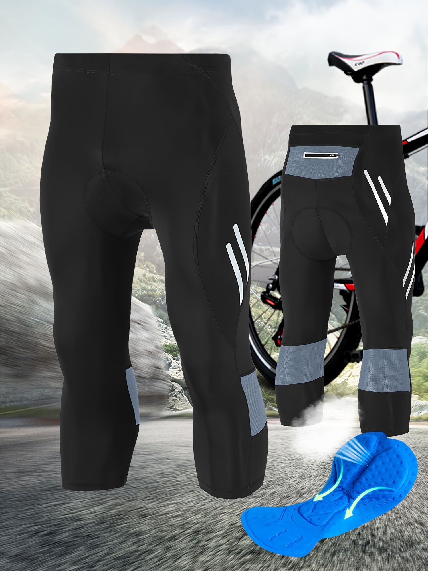 Men's Cycling Bike Pants: Padded, Quick Dry & Breathable Leggings Trousers For Comfort & Performance