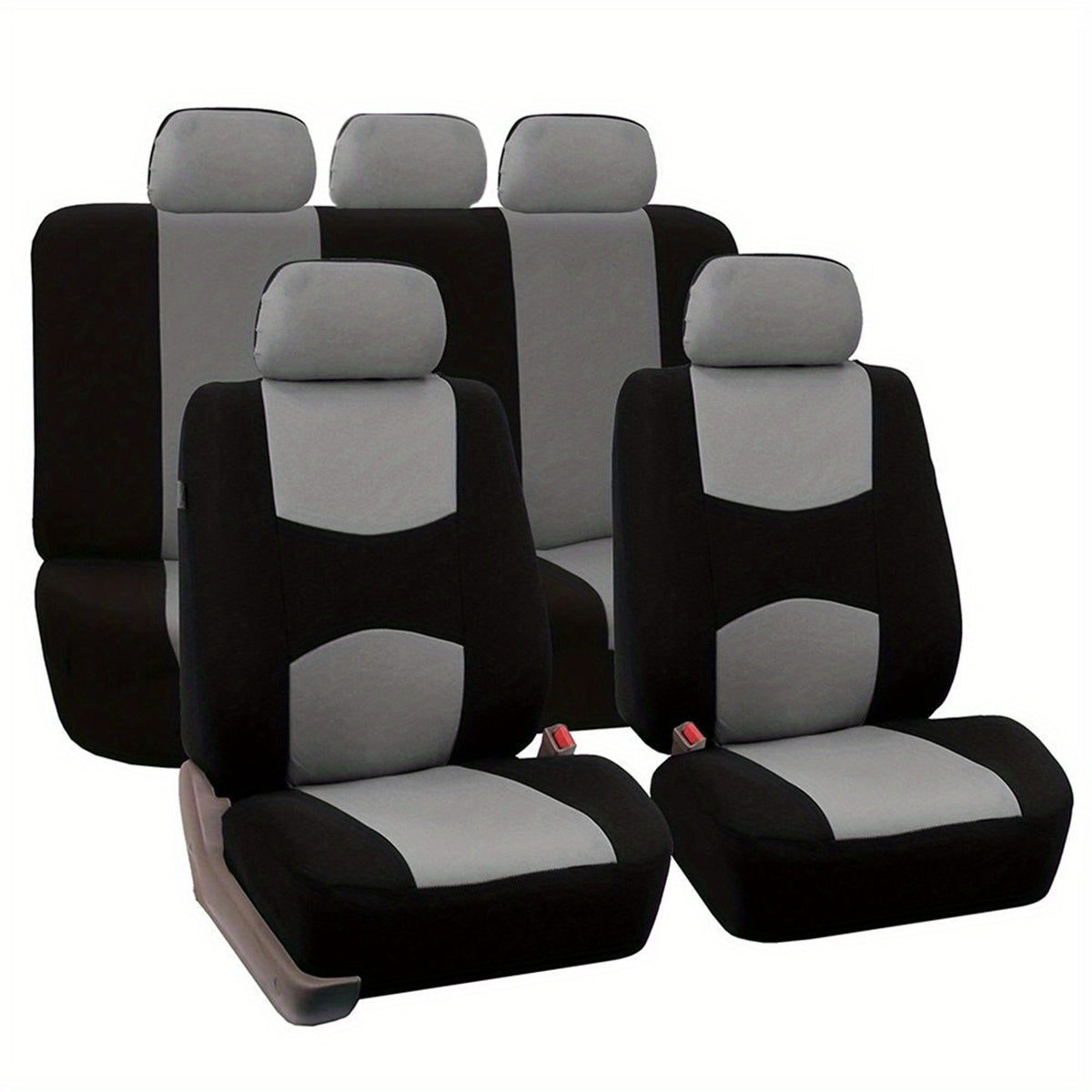 Upgrade Your Car Interior With A Universal Fit 5-Seat Polyester Car Seat Cover Set