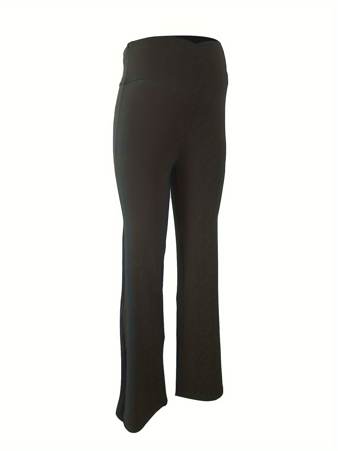 Women's Maternity Solid Flared Pants Slim Fit Pants For Fall Winter, Pregnant Women's Clothing