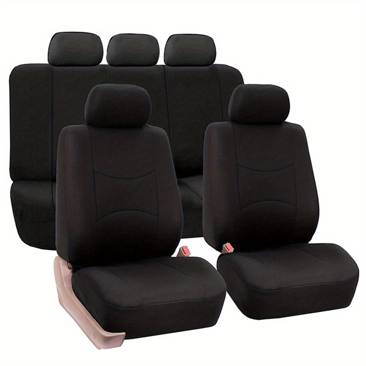 Upgrade Your Car Interior With A Universal Fit 5-Seat Polyester Car Seat Cover Set