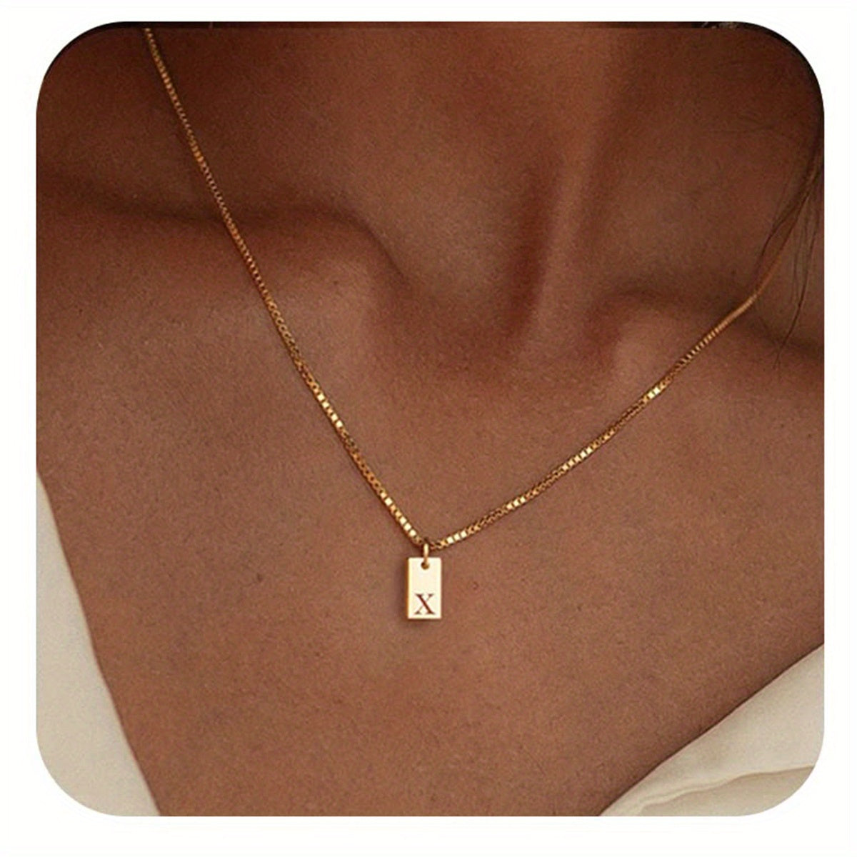 Initials Necklace for Women - 14k Golden Plated Delicate Monogram Pendant, Name Jewelry Gift for Valentine's Day, Everyday Elegance & Year-Round Wear, Necklace, Elegant Accessory, Luxurious Appearance