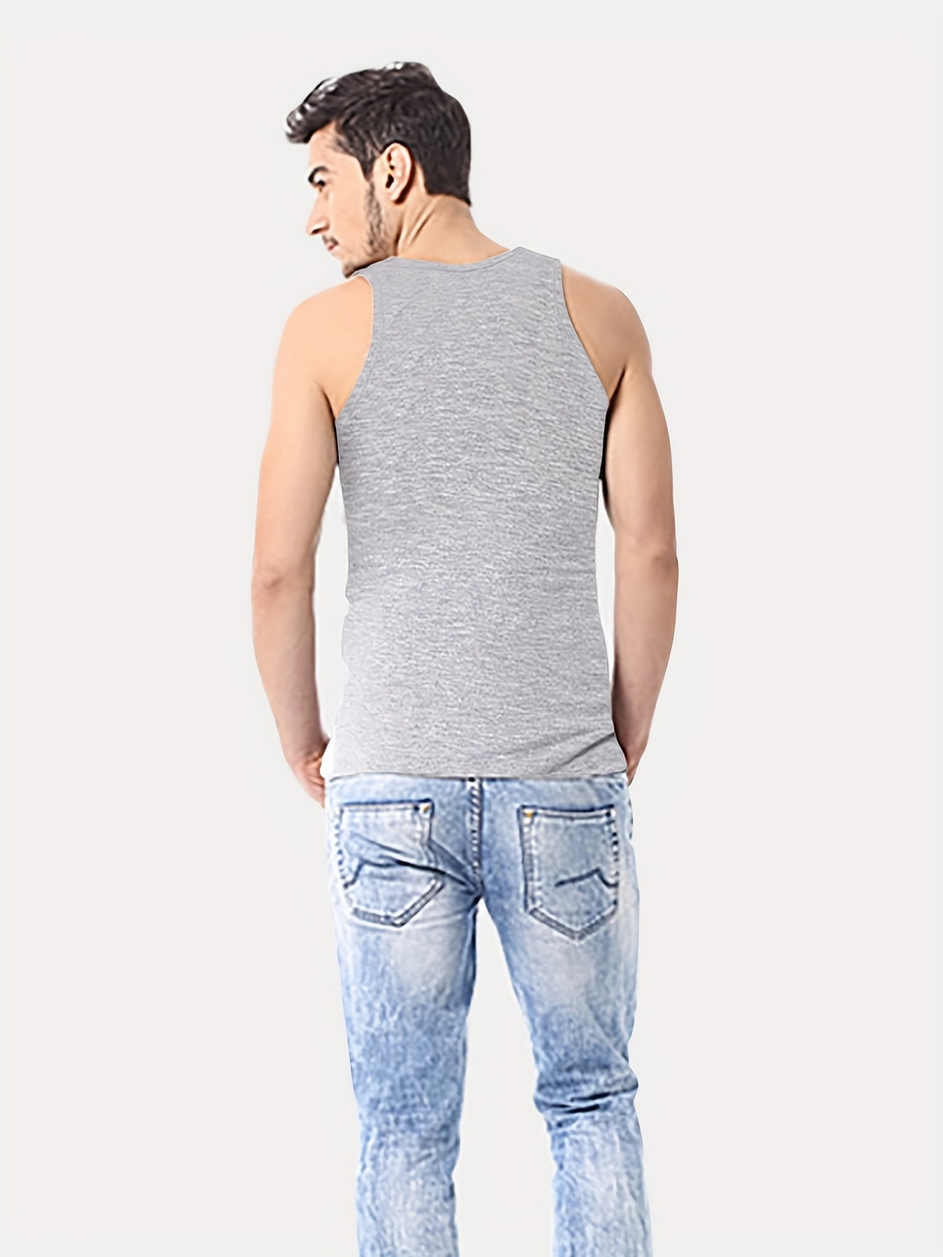 Men's Cotton Casual Breathable Comfy Sleeveless Tank Tops, Sports Vest, Men's Summer Clothes Outfits, Men's Undershirts Tops