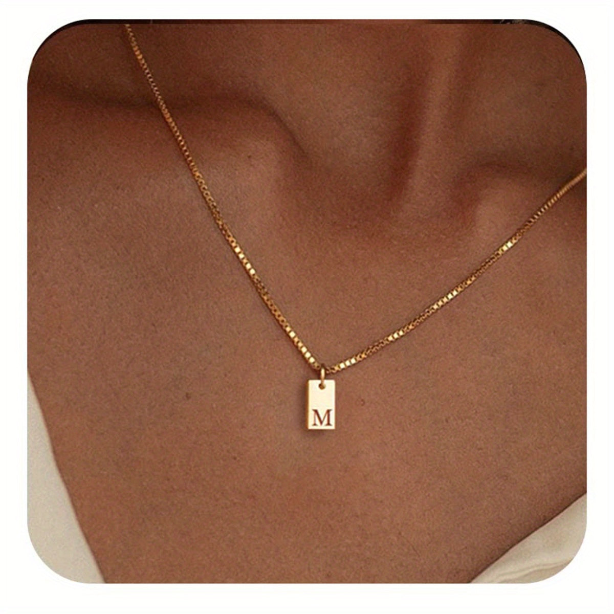 Initials Necklace for Women - 14k Golden Plated Delicate Monogram Pendant, Name Jewelry Gift for Valentine's Day, Everyday Elegance & Year-Round Wear, Necklace, Elegant Accessory, Luxurious Appearance