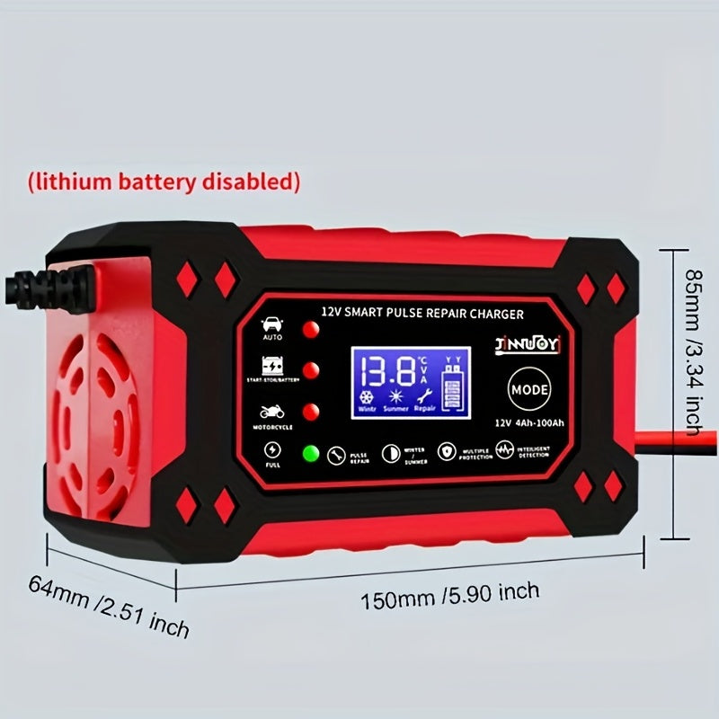 12V 6A Car Battery Chargng, Smart Battery Trickle Charging Automotive Battery With Temperature Compensatio
