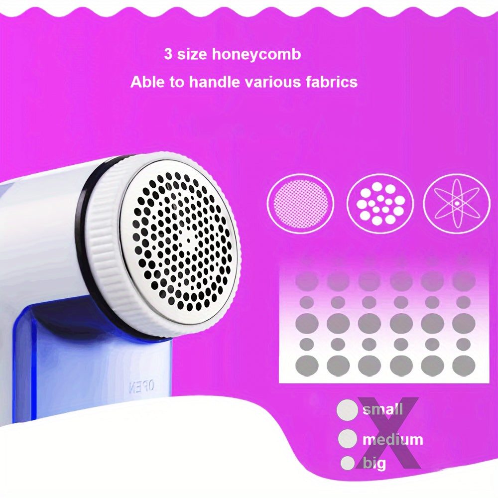 1pc, Fabric Shaver, Electric Lint Remover, Battery Operated Sweater Shaver, Power Lint Shaver, Fuzz Remover, Pilling Remover, Portable Lint Remover For Clothes, Bedding, Furniture, Carpet, Sofa, Cleaning Supplies, Cleaning Ga
