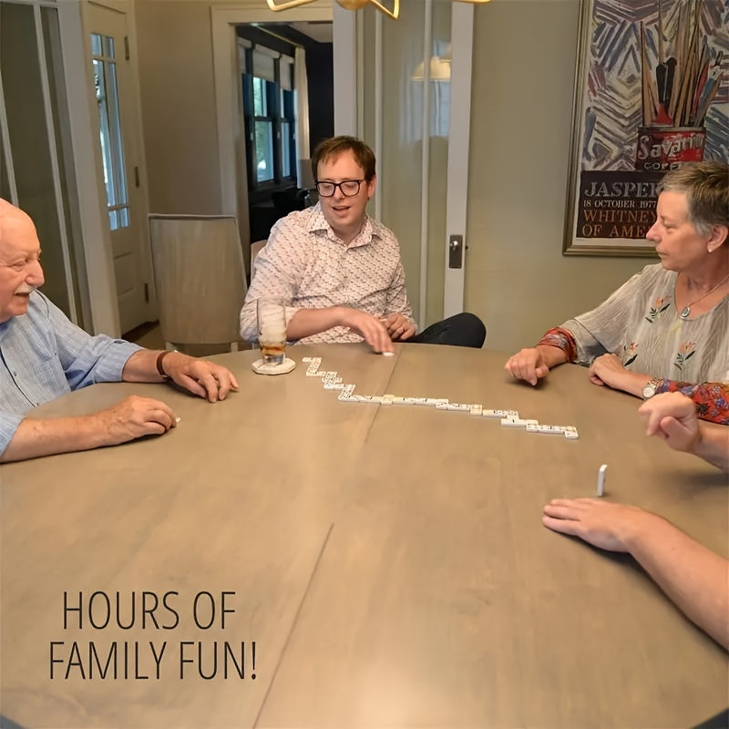 Dominoes Set For Adults, Classic Board Games, Double 6 Domino Game Set, 28 Pieces With Wooden Case (2-4 Players) Christmas Halloween Gift