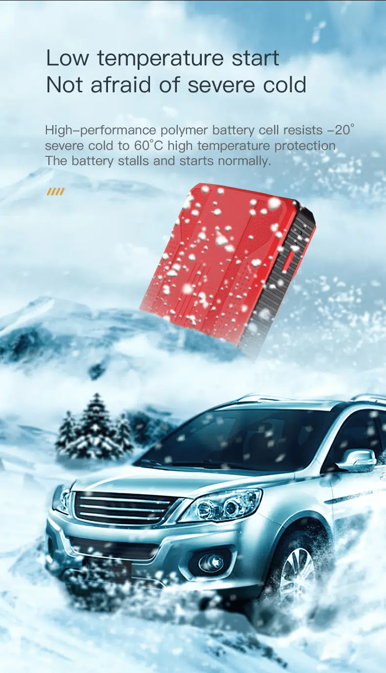 1pc Compact 26.64Wh Jump Starter & Power Bank - Emergency Car Boost For Petrol & Diesel, 12V, Safe, Dual-Color