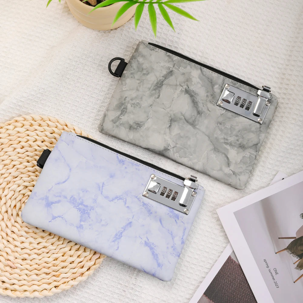 Bolsa de dinero Bolsa de depósito bancario Bolsa de medicina portátil Cartera pequeña con cerradura para monedas en efectivo