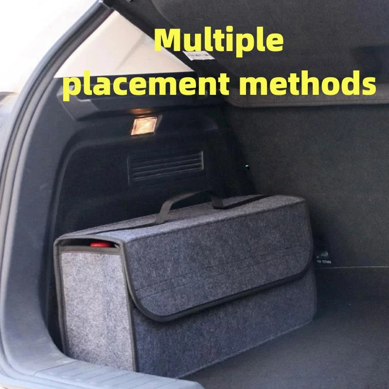 Organizador de maletero de coche, caja de almacenamiento de fieltro suave, Homefish, compartimento antideslizante grande, organizador de almacenamiento de maletero, herramienta, bolsa de almacenamiento para coche