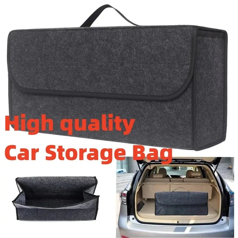 Organizador de maletero de coche, caja de almacenamiento de fieltro suave, Homefish, compartimento antideslizante grande, organizador de almacenamiento de maletero, herramienta, bolsa de almacenamiento para coche