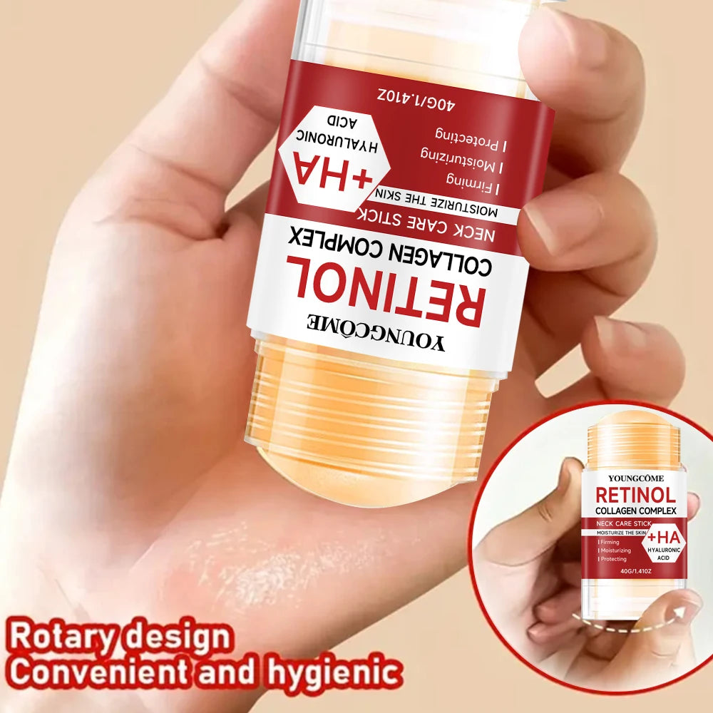 Barra de tratamiento facial y de cuello con retinol con elasticidad reafirmante, mejora la loción para la piel suelta, hidrata y ilumina los productos para la piel