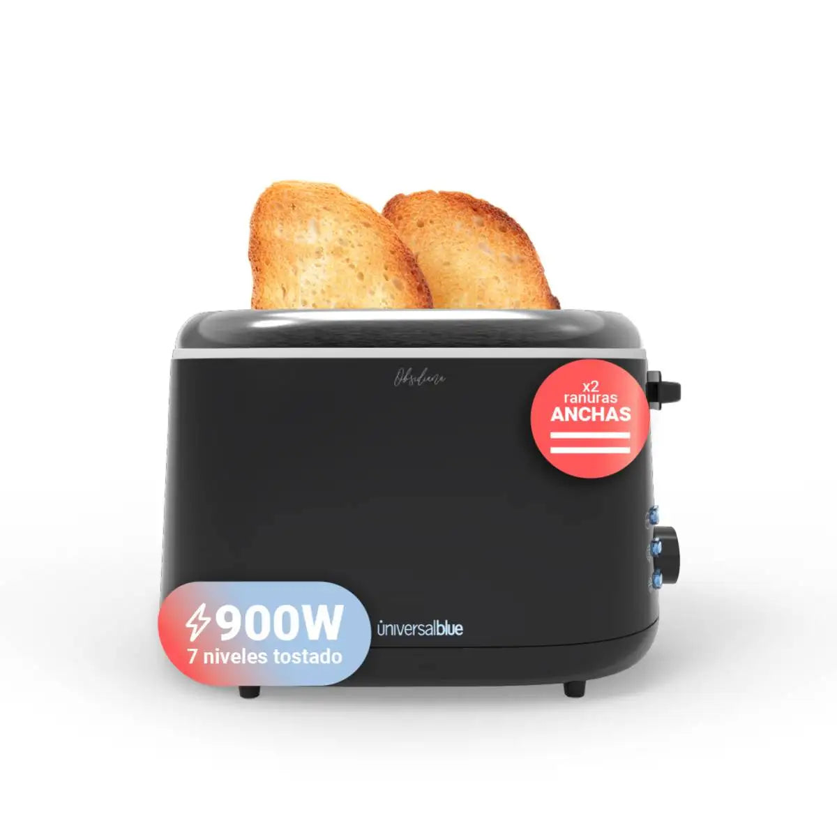 UNIVERSALBLUE Tostador Universalblue - Ranuras Cortas 850W | TOASTY PLUS 2S/OB