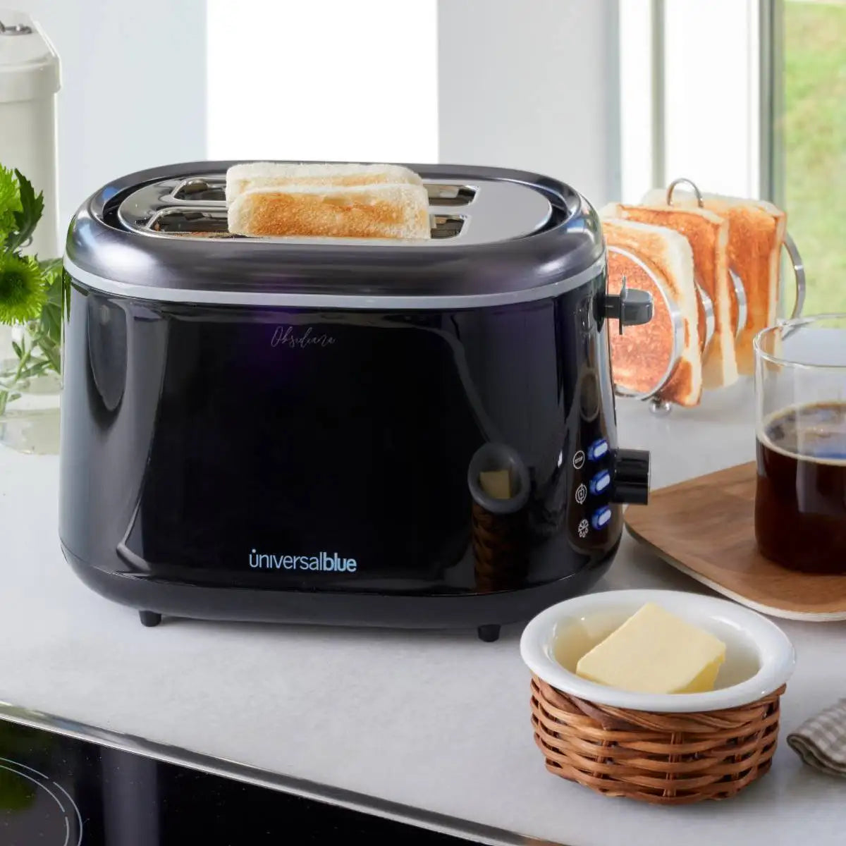 UNIVERSALBLUE Tostador Universalblue - Ranuras Cortas 850W | TOASTY PLUS 2S/OB