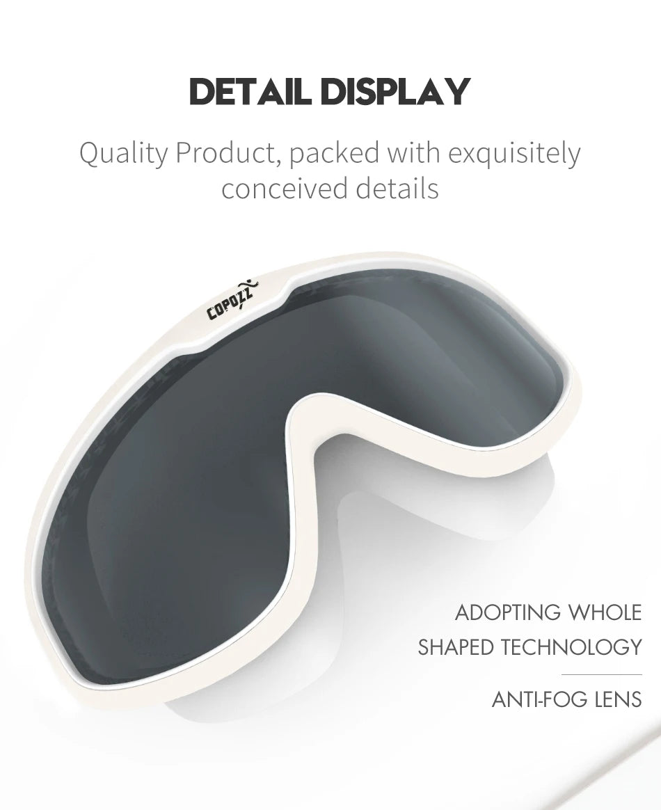 COPOZZ 2025 Gafas de natación antivaho Lente de forma completa Protección UV con marco grande de silicona Gafas de natación para hombres y mujeres