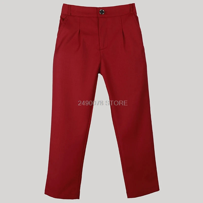 Pantalones formales para niños de la escuela, pantalones para niños, cumpleaños, boda, moda para niños grandes, disfraz clásico Formal, 2-16T